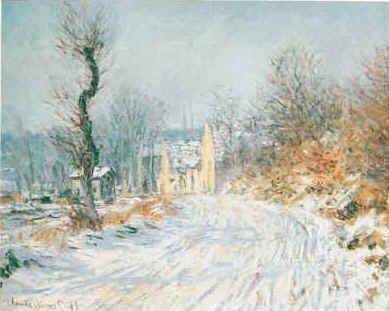 Claude Monet Road to Giverny in Winter